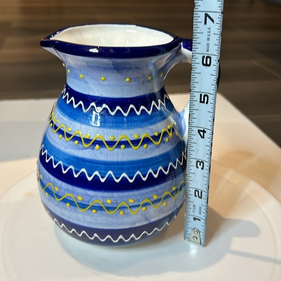 Hand Painted Pitcher Decor HNOS Pedraza Spain Pottery pitcher vase - Picture 10 of 13